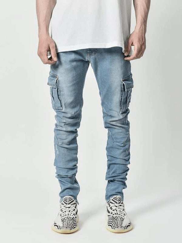 Men's Side Pocket Skinny Jeans - Gunna Gear